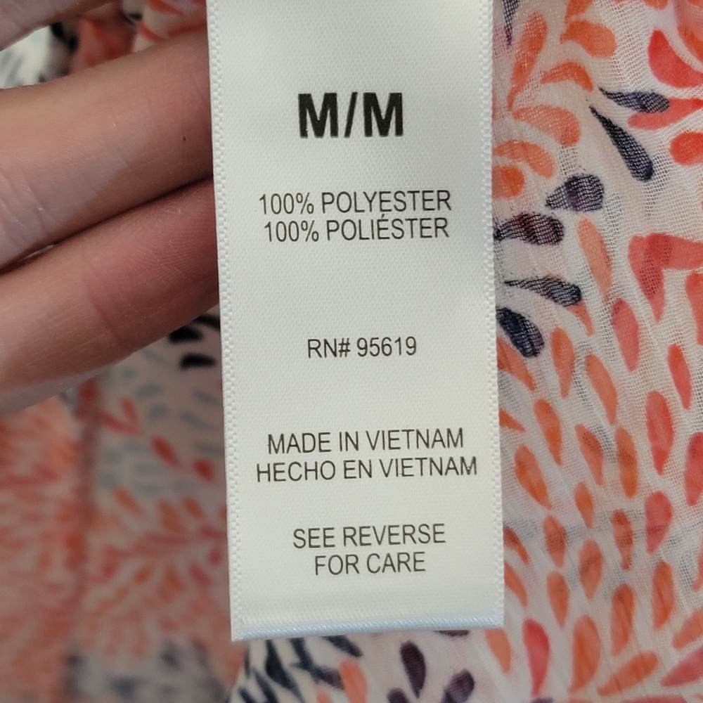 NWT Fever Womens Pink & Blue Double Layer Sleeveless Blouse Multi Splash - Med. - Picture 8 of 10